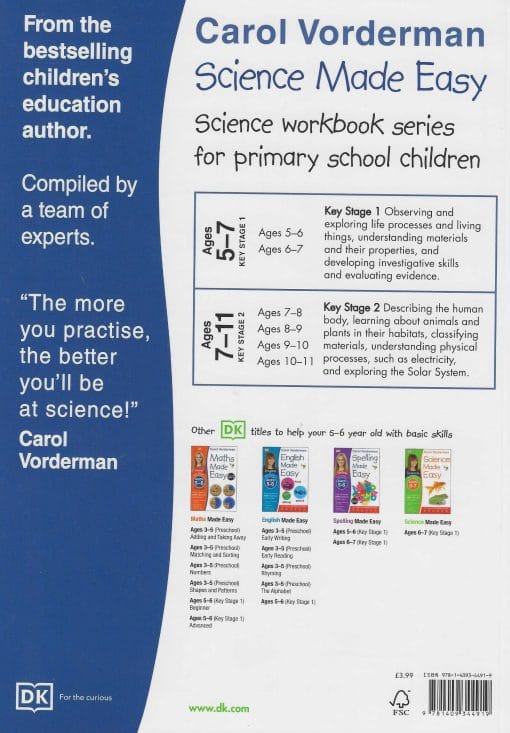 DK -SCIENCE MADE EASY KEY STAGE 1 AGES 5-6 – Welcome To Crescent Book Shop